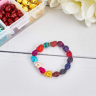 15 Colors Dyed Synthetic Turquoise Beads G-GA0001-02-1