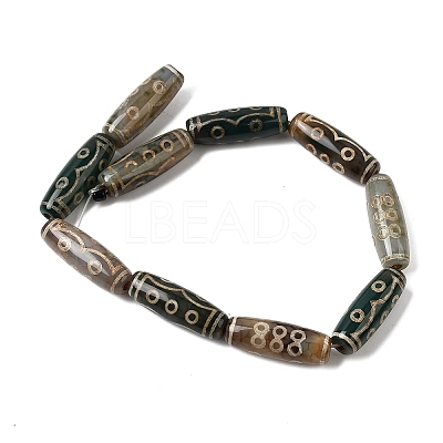 Tibetan Style dZi Beads TDZI-E004-17-1