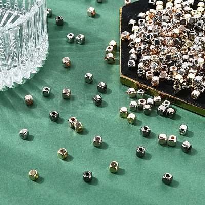 400Pcs 4 Colors CCB Plastic Beads CCB-YW0001-60-1