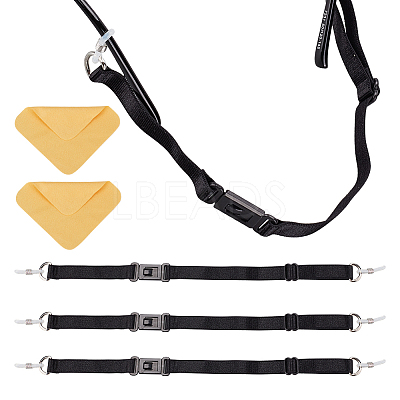 4Pcs Nylon Adjustable Sports Eyeglass Strap with Buckle AJEW-GF0006-70-1