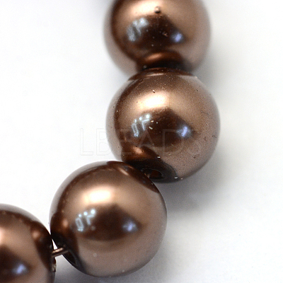 Baking Paint Pearlized Glass Pearl Round Bead Strands LS-HY-Q003-10mm-52-1