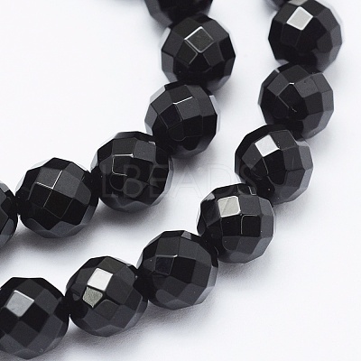 Natural Black Onyx Beads Strands G-E469-07-4mm-1