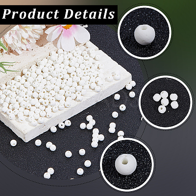5 Strands Synthetic Lava Rock Round Beads Strands G-PA0002-40-1