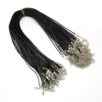 Waxed Cord Necklace Making NJEW-R229-1.5mm-1