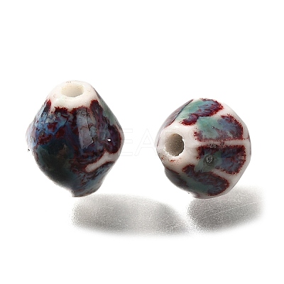 Vintage Style Glazed Ceramic Porcelain Beads PORC-H013-01-16-1