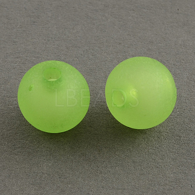 Frosted Acrylic Beads FACR-Q006-10mm-M-1