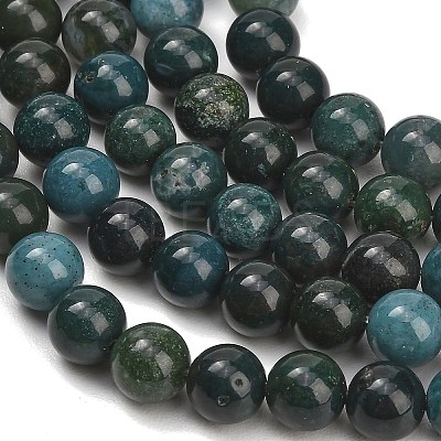 Natural Moss Agate Beads Strands GG-CBA7BB7-A02-6mm-1