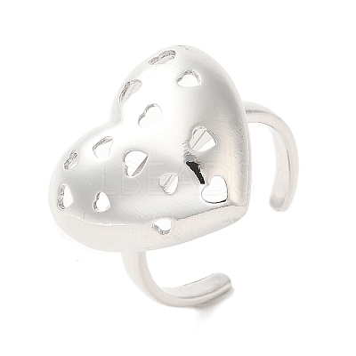 Brass Open Cuff Rings RJEW-P098-23P-1