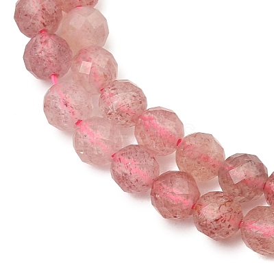 Natural Red and Green Strawberry Quartz Beads Strands GG-NH0006-A02-6mm-1