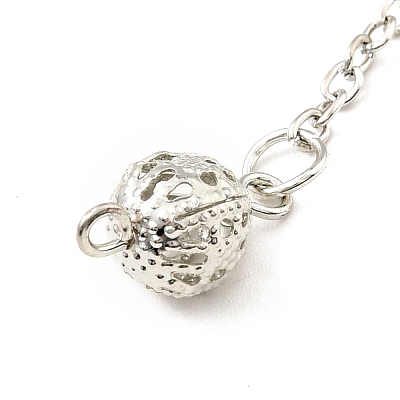 Brass Cable Chain Pointed Dowsing Pendulums HJEW-D004-04P-1