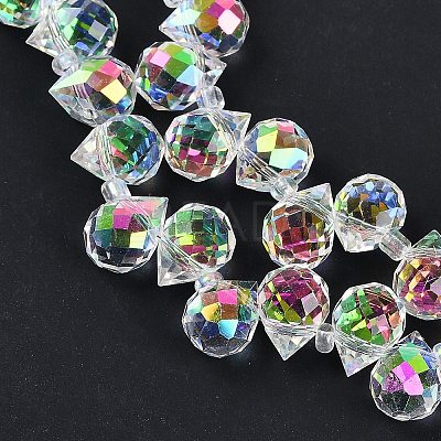 Electroplate Glass Beads Strands EGLA-D030-17X-1
