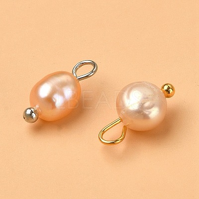 12Pcs 2 Colors Natural Cultured Freshwater Pear Two Sides Polished Charms FIND-YW0004-28-1