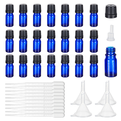 24 Sets Empty Glass Essential Oil Bottles MRMJ-BC0003-37B-1
