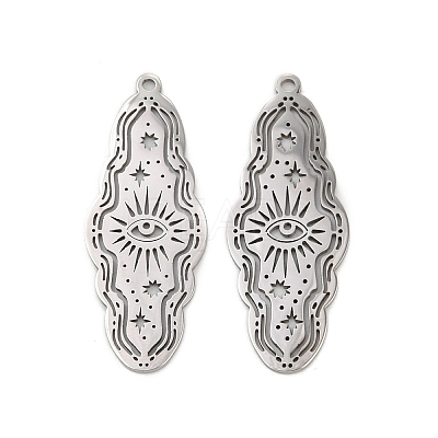 201 Stainless Steel Pendants STAS-U052-02D-P-1