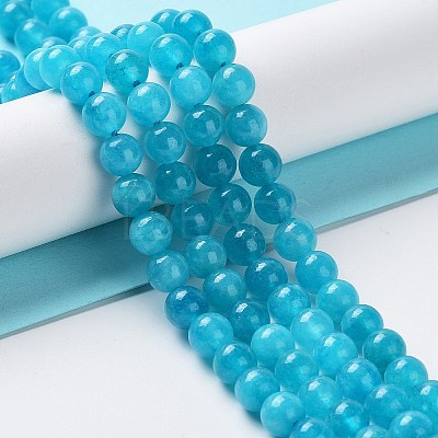Dyed Natural Malaysia Jade Beads Strands G-G021-02A-02-1
