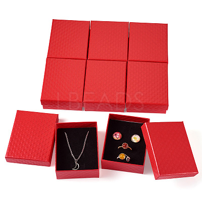 Rhombus Textured Cardboard Gift Storage Boxes LS-CON-TAC0010-03A-04-1