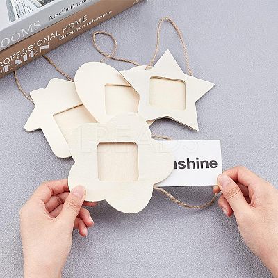 Natural Poplar Wood Hanging Photo Frame ODIS-FG0001-12-1