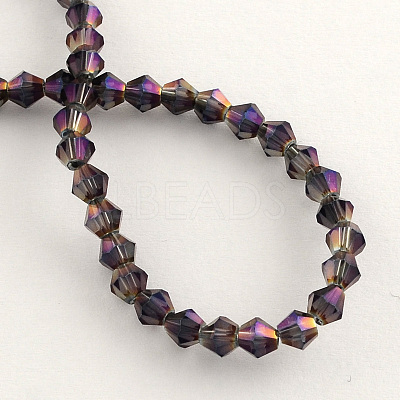 Electroplate Glass Bead Strands EGLA-R094-3mm-10-1