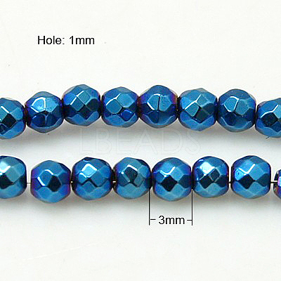 Non-Magnetic Synthetic Hematite Beads Strands G-C018-3mm-1