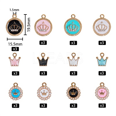 Alloy Enamel Pendant Sets ENAM-SZ0001-34-1