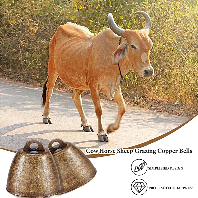 Tibetan Style Iron Bell Pendants FIND-WH0034-22AB-1