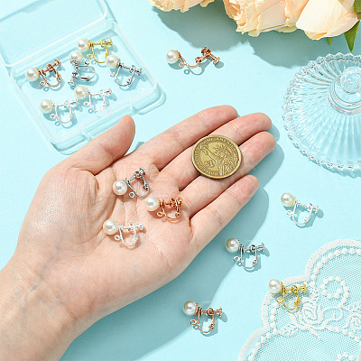 16Pcs Iron Clip-on Earring Findings IFIN-SC0001-93B-1