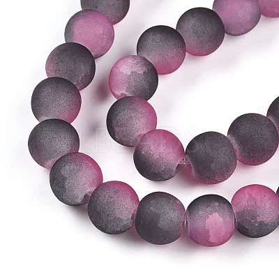 Crackle Glass Beads X1-GLAA-N009-8mm-09-1