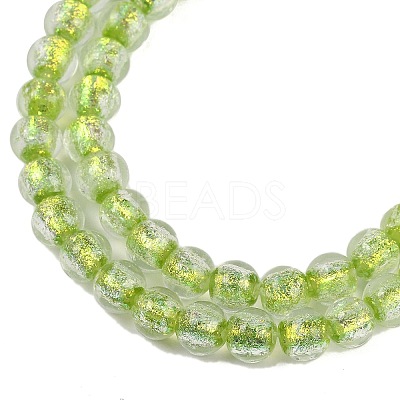 Handmade Foil Lampwork Beads Strands FOIL-K003-06B-12-1