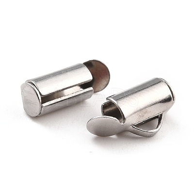 Non-Tarnish 304 Stainless Steel Slide On End Clasp Tubes STAS-C044-07A-P-1