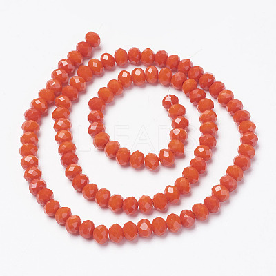 Opaque Solid Color Glass Beads Strands X1-EGLA-A034-P6mm-D03-1