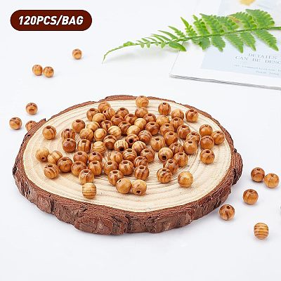 120Pcs Natural Wood Beads WOOD-OC0001-83-LF-1