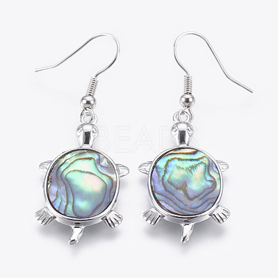 Abalone Shell/Paua ShellJewelry Sets X-SJEW-P089-02-1