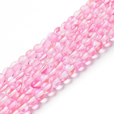 Synthetic Moonstone Beads Strands G-E573-02A-15-1