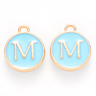 Golden Plated Alloy Enamel Charms LS-ENAM-S118-04M-1