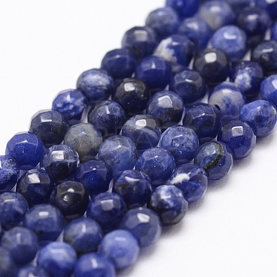 Natural Sodalite Beads Strands X-G-D840-19-4mm-1