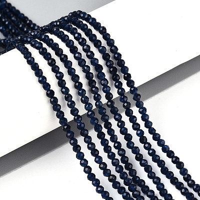 Dyed Natural Sapphire Beads Strands G-T143-05-1