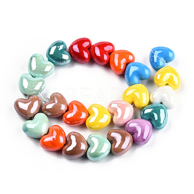 Handmade Porcelain Bead Strands X-PORC-N007-26-1