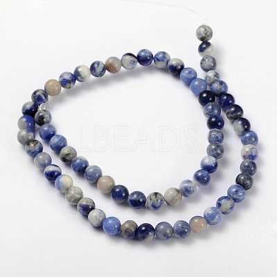 Natural Sodalite Beads Strand GSR8mmC013-1