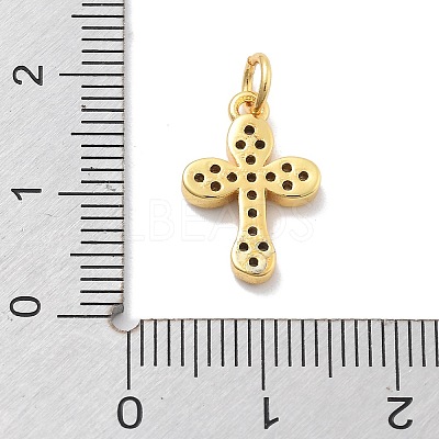 Brass Micro Pave Cubic Zirconia Pendants KK-M305-01G-02-1