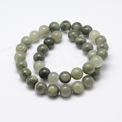 Natural Green Rutilated Quartz Beads Strands G-P325-03-10mm-1