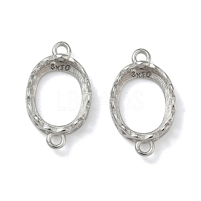 925 Sterling Silver Connector Cabochon Settings STER-NH0019-01P-02-1