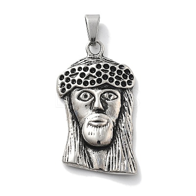 304 Stainless Steel Pendants STAS-Z098-14AS-1