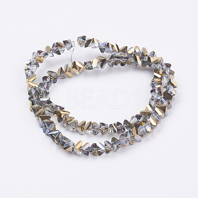 Electroplate Glass Beads Strands EGLA-J145-6mm-HP03-1