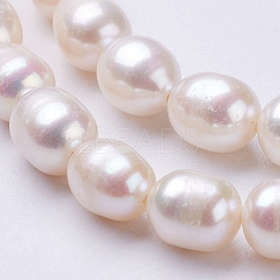 Natural Cultured Freshwater Pearl Beads Strands PEAR-P002-24-1