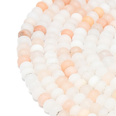 Natural Pink Aventurine Beads Strands G-P575-A02-6x4mm-02-1