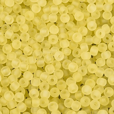 FGB Frosted Transparent Glass Seed Beads SEED-N013-02A-02-1