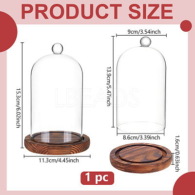 Arch Glass Dome Cover AJEW-WH0481-606E-1