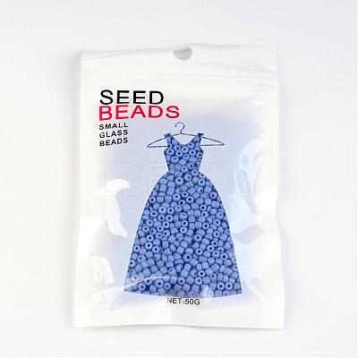 8/0 Opaque Colours Round Glass Seed Beads X-SEED-A010-3mm-43B-1