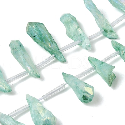 Electroplated Natural Quartz Crystal Beads Strands G-G890-A-12-1
