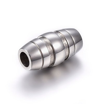 Tarnish Resistant 304 Stainless Steel Magnetic Clasps with Glue-in Ends STAS-E440-57P-1
